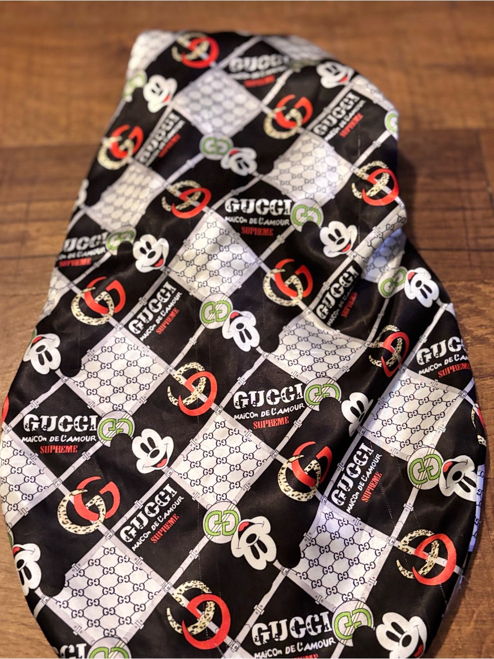 Mickey Mouse Black Patterned Hair Bonnet - Picture 4 of 4